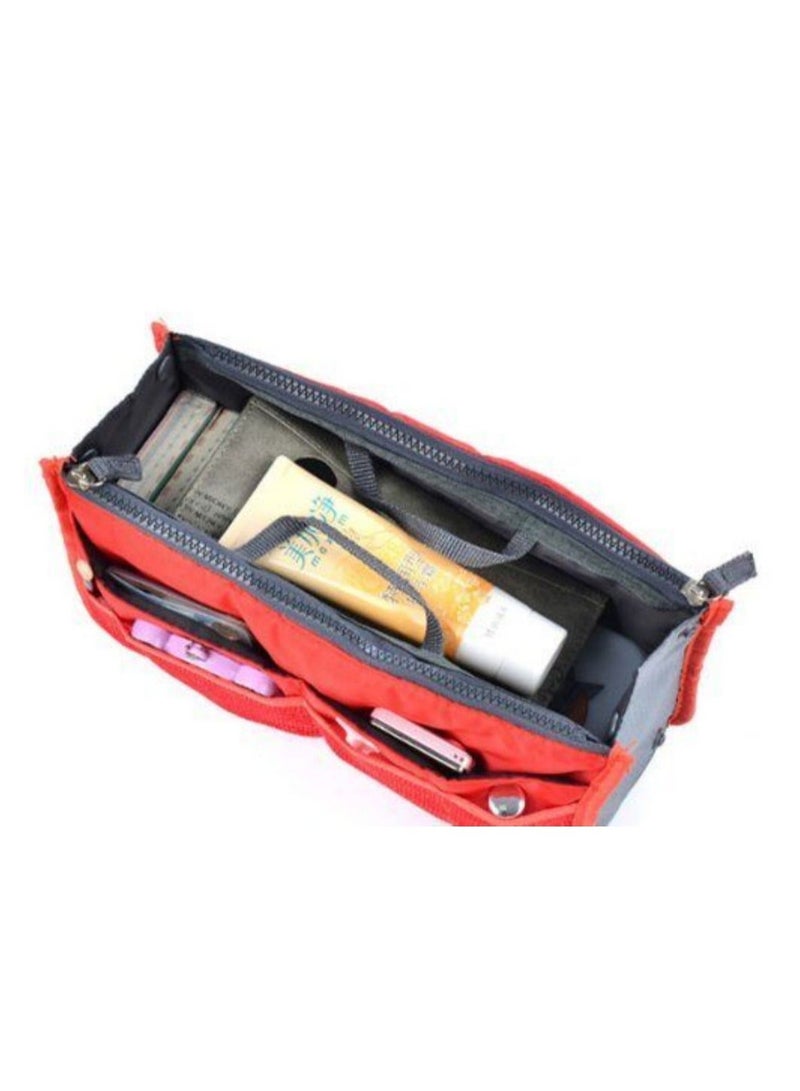 حقيبة تخزين حقيبة مكونة من 13 حجرة، حقيبة تخزين حقيبة اليد، حقيبة بطانة قابلة للتوسيع، حقيبة تخزين حقيبة اليد، حقيبة تخزين متعددة الوظائف، إغلاق بسحاب، جيوب متعددة - Image 5